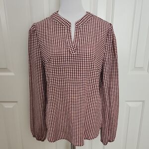 Women's Checkered Long Sleeve Top